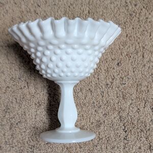 Vintage Fenton Glass Dish White ( Estate Sale)